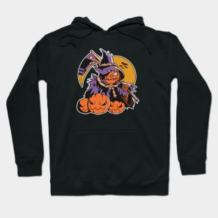 Spooky Pumpkin Head Scarecrow Hoodie